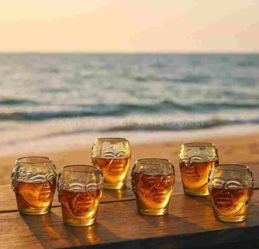 Small Old Monk Face Glasses 300ML