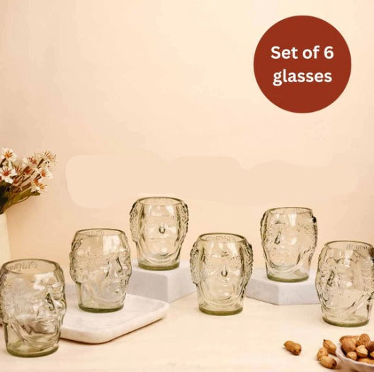 Small Old Monk Face Glasses 300ML